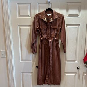 Marissa Webb Tan Faux Leather Dress size 2